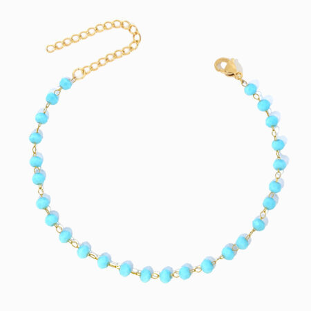 Pulseira com Cristal Azul