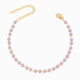 Pulseira de Pé com Cristal Lavanda