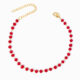 Pulseira de Pé com Cristal Vermelho