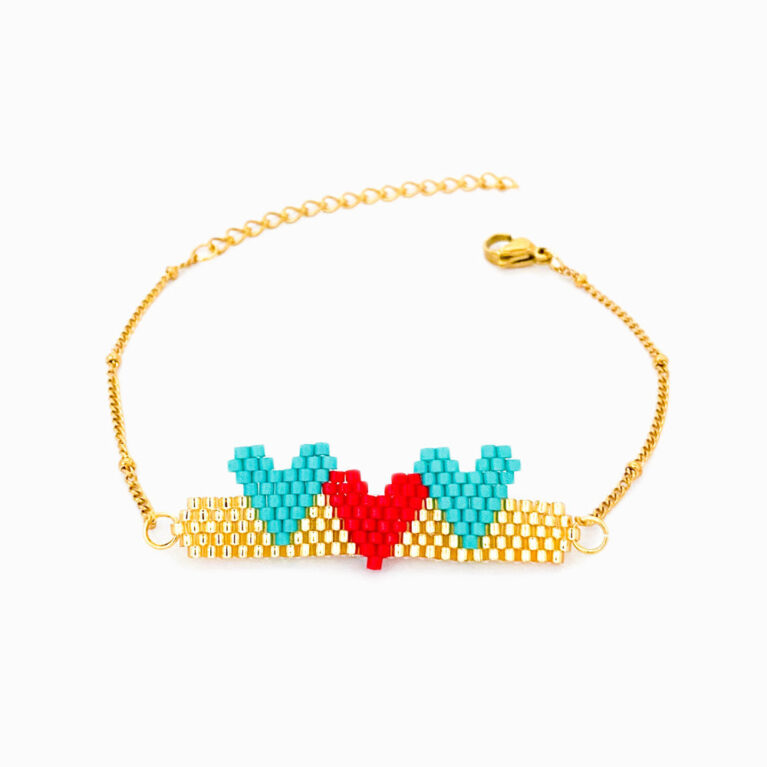Pulseira Corações Miyuki