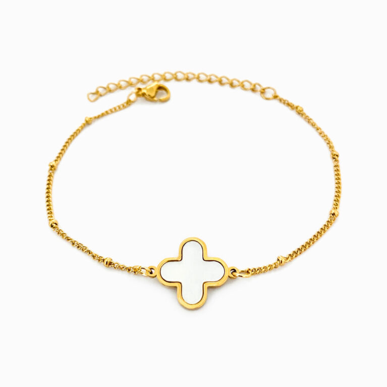 Pulseira Trevo e Madrepérola